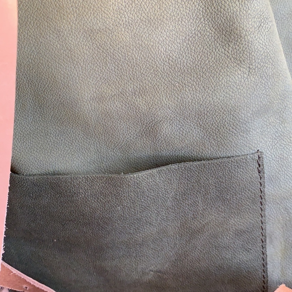 Green Nubuck suede leather backpack - Picture 11 of 17